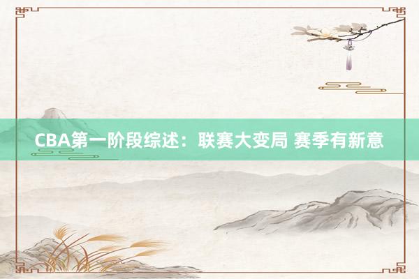 CBA第一阶段综述：联赛大变局 赛季有新意
