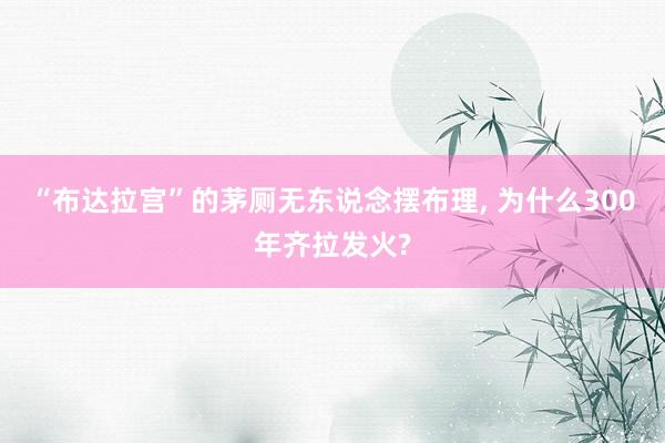 “布达拉宫”的茅厕无东说念摆布理, 为什么300年齐拉发火?