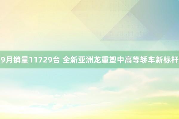 9月销量11729台 全新亚洲龙重塑中高等轿车新标杆